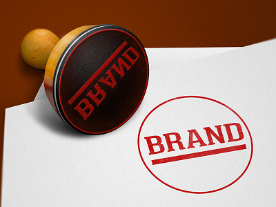 Brand Stamp 3d brand icon illustrator photoshop stamp wood