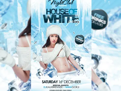 Winter Party all blue christmas christmas party clean cloud clouds customizable deluxe easy icicles luxe party season simple snow snowfall snowman template vip vip party white white party winter winter party