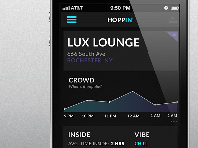 Hoppin' app bar beer city iphone mobile nightlife ui