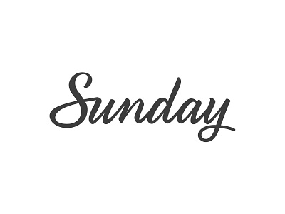 Sunday Logo lettering logo script