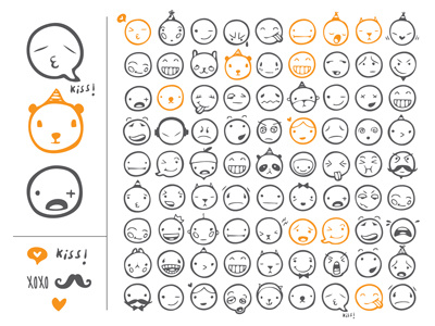 Silly Face! emoticons illustration nicole larue