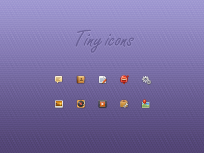 Tiny Icons contacts gear icon icons lbs map message music note photo picture record settings text toolbox video