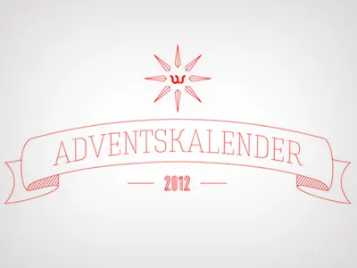 upstruct advent calendar 2012 banderole banner illustration letter type typography vector