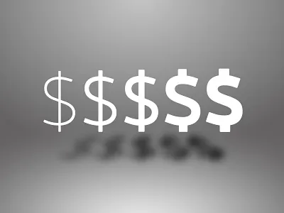 Dollar black and white font gradient sans serif shadow typeface