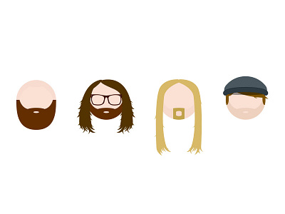 Face Icons beard face hat icon people