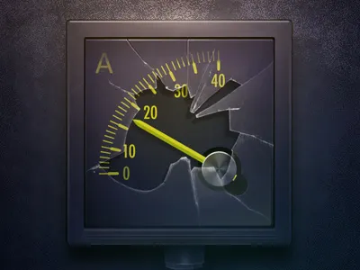 broken sensor 2d broken detector glass measuring meter numbers sensor techdesign