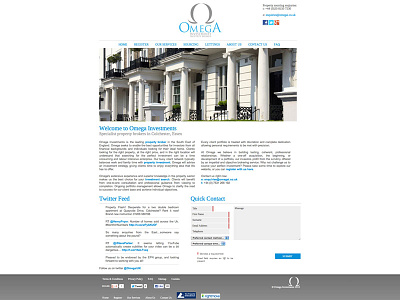 Omega Investments Website omega investments web development website design