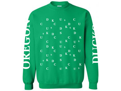 Oregon Ducks Crew Neck clothing crewneck crewnecks oregon ducks sports team typography