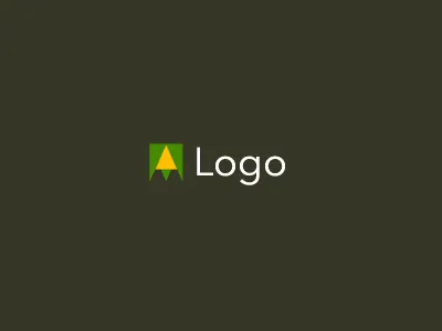 Logo am minimalism origami triangles