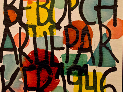 BeBop Charlie Parker lau giraudo lettering paint