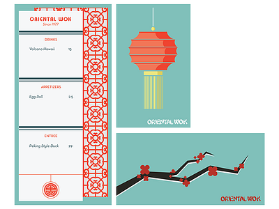 OWok '77 Retro Menu flat lantern lattice menu