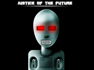 Robot Drones american drone evil future gel gun justice metal mic microphone muzzle of red robot shot the usa wood