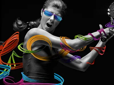 TENNIS cinema 4d digital art gomedia illustration nike photoshop sports tennis