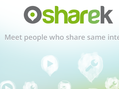 Landing Page bubble landing landing page logo meet osharek people sharek slogan social text usamawa