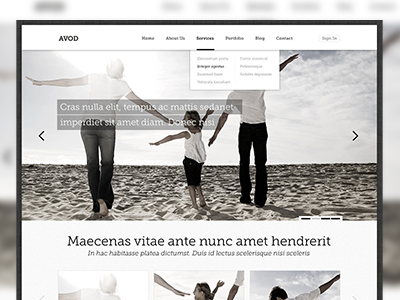 Avod Home arvik avod clean design minimal museo psd theme web