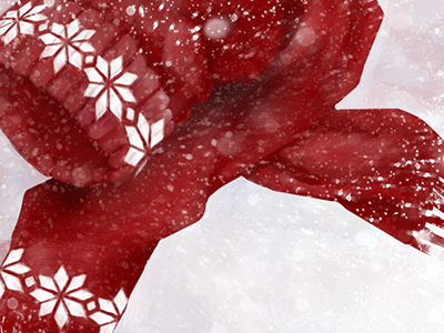 hat and scarf hat norwegian red scarf snow winter