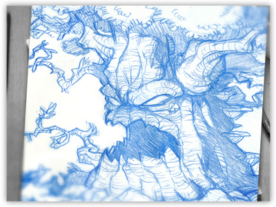 Tentacle Tree Character Design branches character design drawing evil mushrooms rocks roots sketch tree tree man