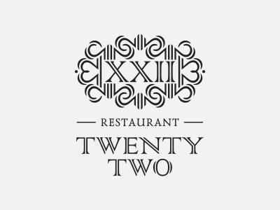 22 22 restaurant restaurant data logo design twenty two