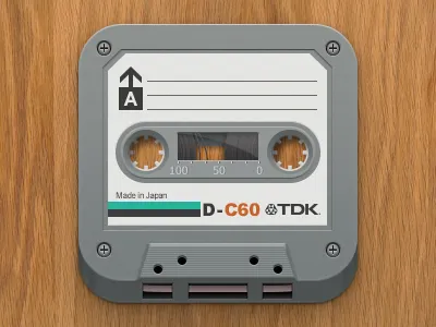 TDK Cassette Icon app icons casette ios tape