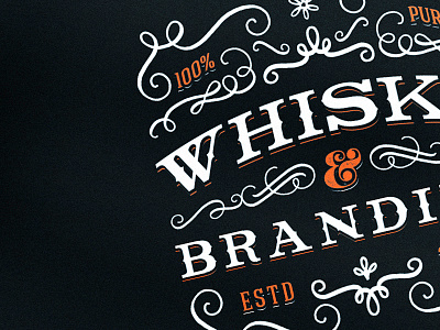 Whiskey & Branding branding design graphic identity lettering liquor logo orange type typography whiskey whiskey and branding whiskeyandbranding