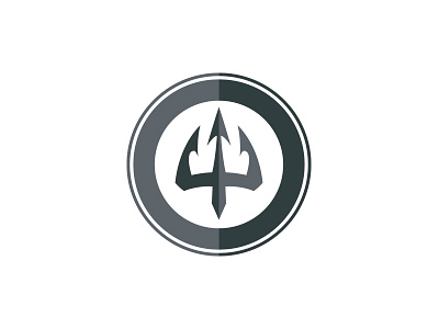 Triton Logo WIP branding circle grey gunmetal icon logo round triton two tone wip