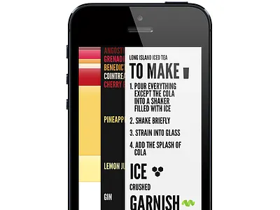 Long Island Iced Tea app booze cocktail drink ios iphone ui