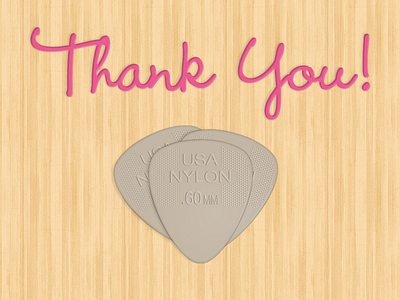 Thank you for the pick! graphic design pick thank you