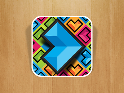 Directional Gem Matching Game Icon app application design icon ipad iphone