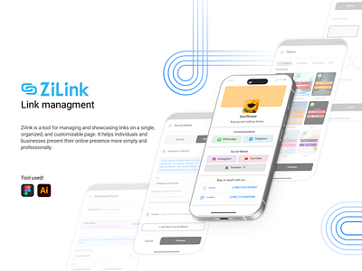 ZiLink - Link Management Made Simple adobeillustrator adobexd appdesign creativetools customizabledesign digitaltools dribbbleshots landingpage linkmanagement minimaldesign productdesign responsivedesign ui ux webdesign