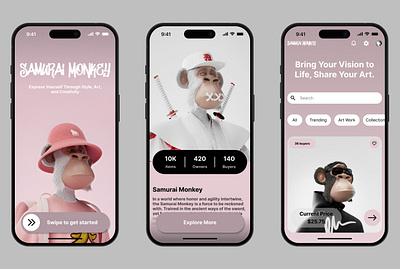 Samurai Monkey - Art App art ui ux