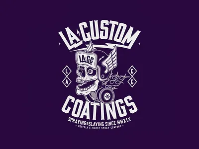 LA Custom Coatings Brand Illustration art art desiign artist artwork brand design brand illustration cc custom coatings design finest spray finest spray company illustration la la custom slaying spray company spraying sprayingslaying typography typography design