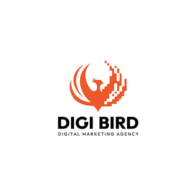 Digi Bird - Digital Marketing Agency agency bird branding digital graphic design logo marketing orange