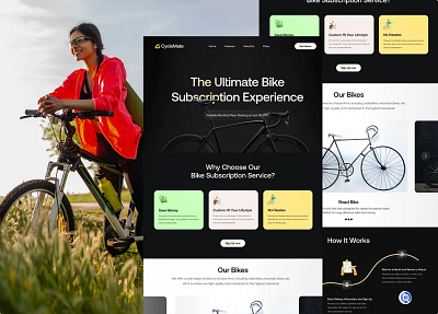 CycleMate - Landing Page Design branding business design figma figma design figma designer homepage homepage design landing page landing page design mockup modern responsive design ui ui design ui designer uiux website website design website designer