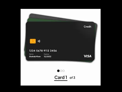 UI Challenge: A simple credit card carousel card carousel challenge credit card design ui ux