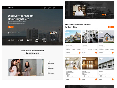 Real Estate Landing Page Design - HOMARK business website figma figma designer homepage landing page landing page design mobile ui real estate responsive design ui design ui designer web ui website design website designer