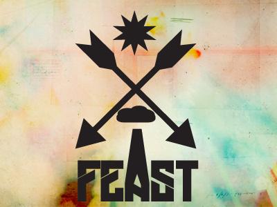 Smokestack arrow brand feast logo smoke smokestack star