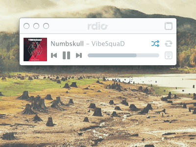 Rdio Mini Player Animated app design gif music os x player ui