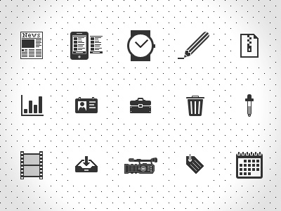 Flat icon set icons