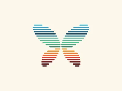 Unused Butterfly Concept butterfly lines logo logo design multi color