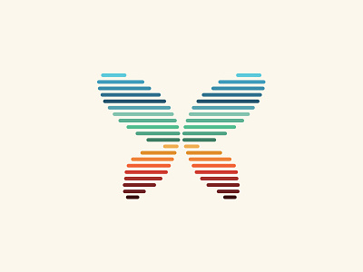 Unused Butterfly Concept butterfly lines logo logo design multi color