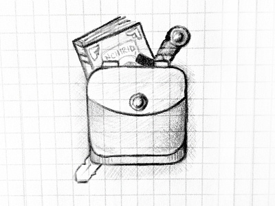 Adventure App Sketch adventure time app app icon app icon sketch application backpack cartoon network concept drawing finn illustration ios sketch sword