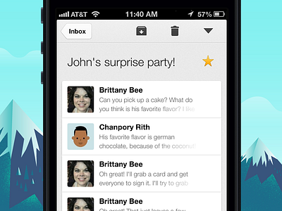 Gmail 2.0 Conversation View gmail ios iphone minimal mobile retina