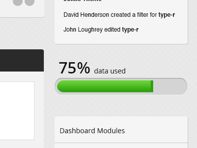 Dashboard Dribble css3 dashboard progress bar ui