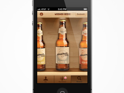 Woohoo App app beer craft beer mobile ui design wood