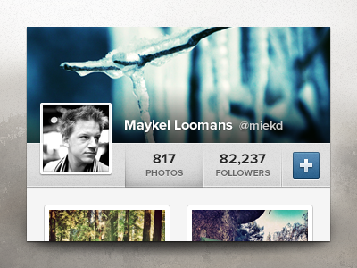 Instwdgt button images instagram photos profile subtle ui ux widget