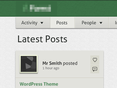 UI/UX Redesign green grey menu post ui ux