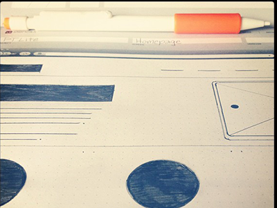 Sketch For New Project architecture circles content grid icons ideas information ipad paper pencil planning sketch ui ux