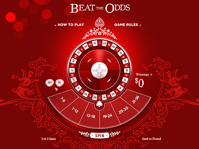 Beat The Odds Game animation casino design flash game illustration interface roulette ui wheel