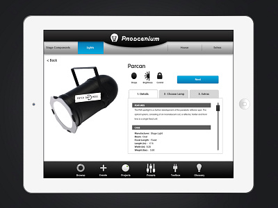 Proscenium- PDP app light board lighting tablet theater ui