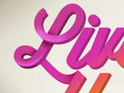 3D Type 3d concept typography